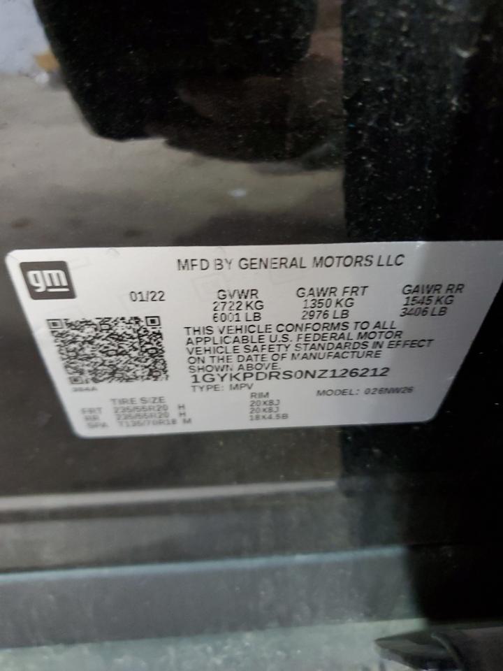 2022 Cadillac Xt6 Premium Luxury VIN: 1GYKPDRS0NZ126212 Lot: 69538225