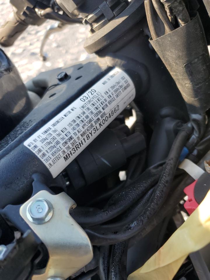 2020 Yamaha Yzfr3 A VIN: MH3RH18Y3LK004862 Lot: 69302195