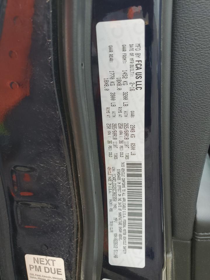 2016 Dodge Durango Limited VIN: 1C4RDJDG2GC362350 Lot: 70483435