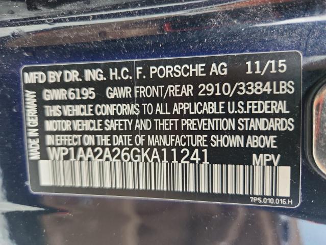 2016 PORSCHE CAYENNE   