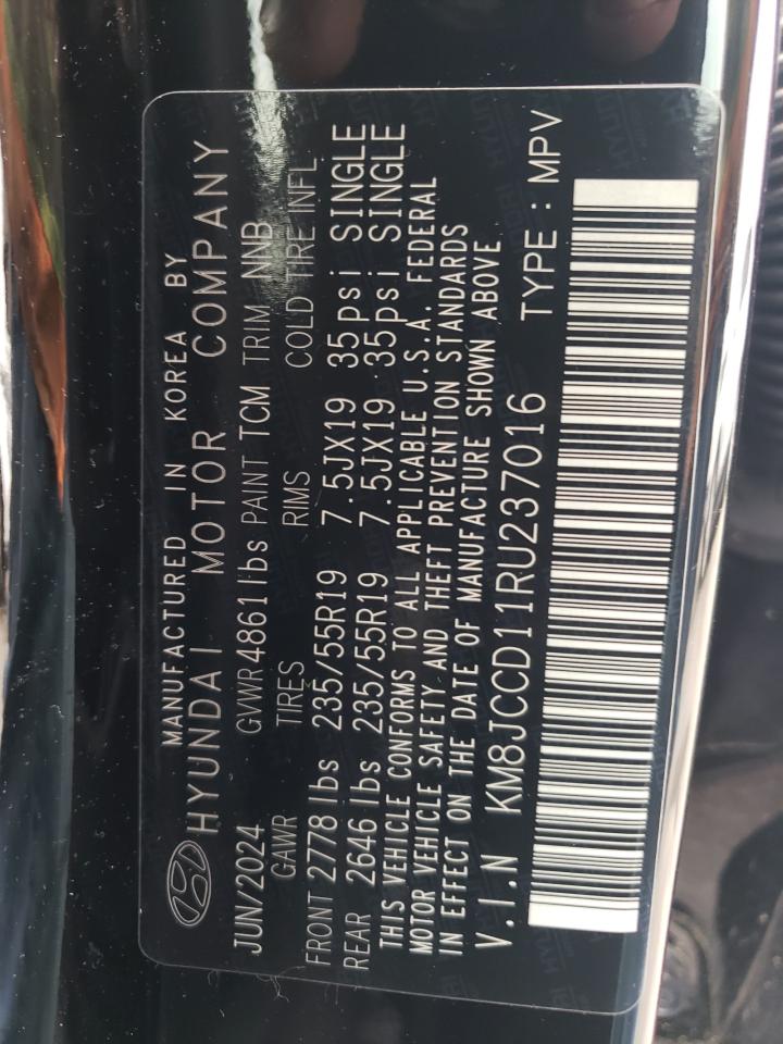 KM8JCCD11RU237016 2024 Hyundai Tucson Sel Convenience