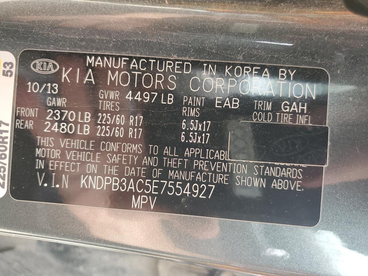 2014 Kia Sportage Base VIN: KNDPB3AC5E7554927 Lot: 69502205