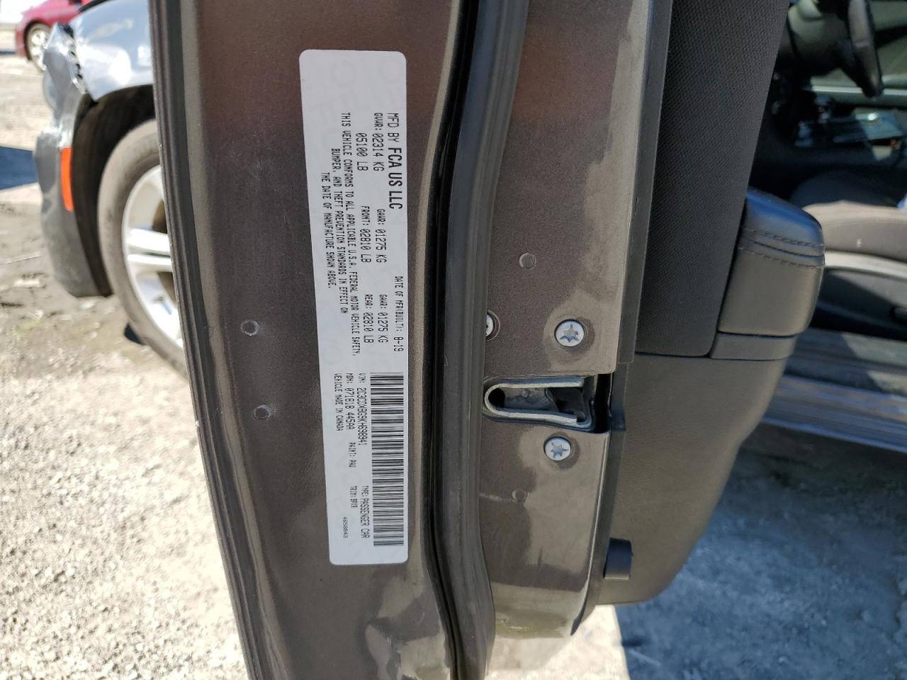 2019 Dodge Charger Sxt VIN: 2C3CDXBG9KH698941 Lot: 69739565