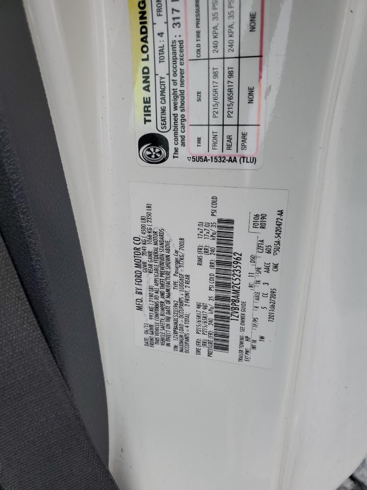 2012 Ford Mustang VIN: 1ZVBP8AM2C5235962 Lot: 70363605