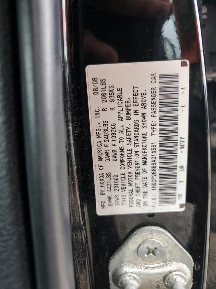 2009 Honda Accord Exl VIN: 1HGCP26869A014561 Lot: 68543645