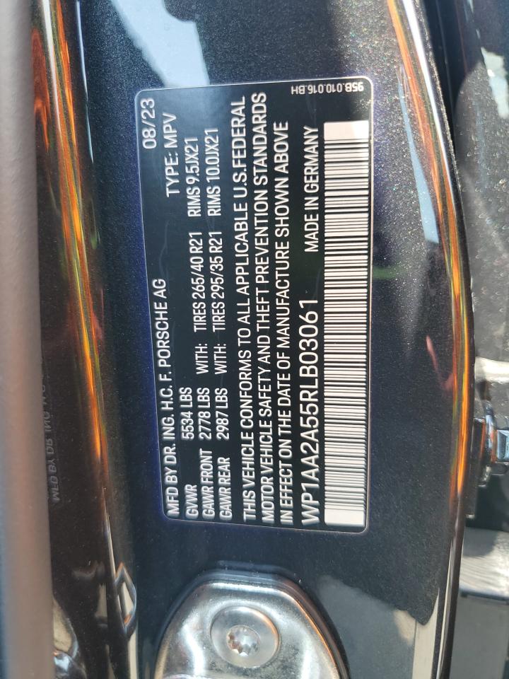 2024 Porsche Macan Base VIN: WP1AA2A55RLB03061 Lot: 69011515