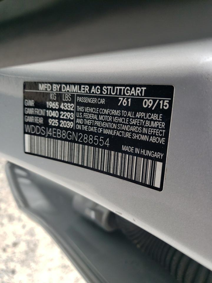 2016 Mercedes-Benz Cla 250 VIN: WDDSJ4EB8GN288554 Lot: 70278645