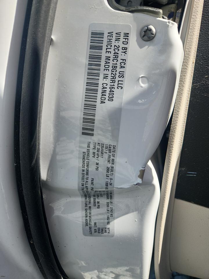 2024 Chrysler Pacifica Touring L VIN: 2C4RC1BG2RR164030 Lot: 70499655