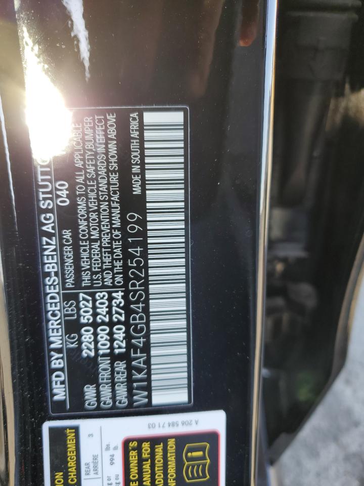 2025 Mercedes-Benz C 300 VIN: W1KAF4GB4SR254199 Lot: 70081315