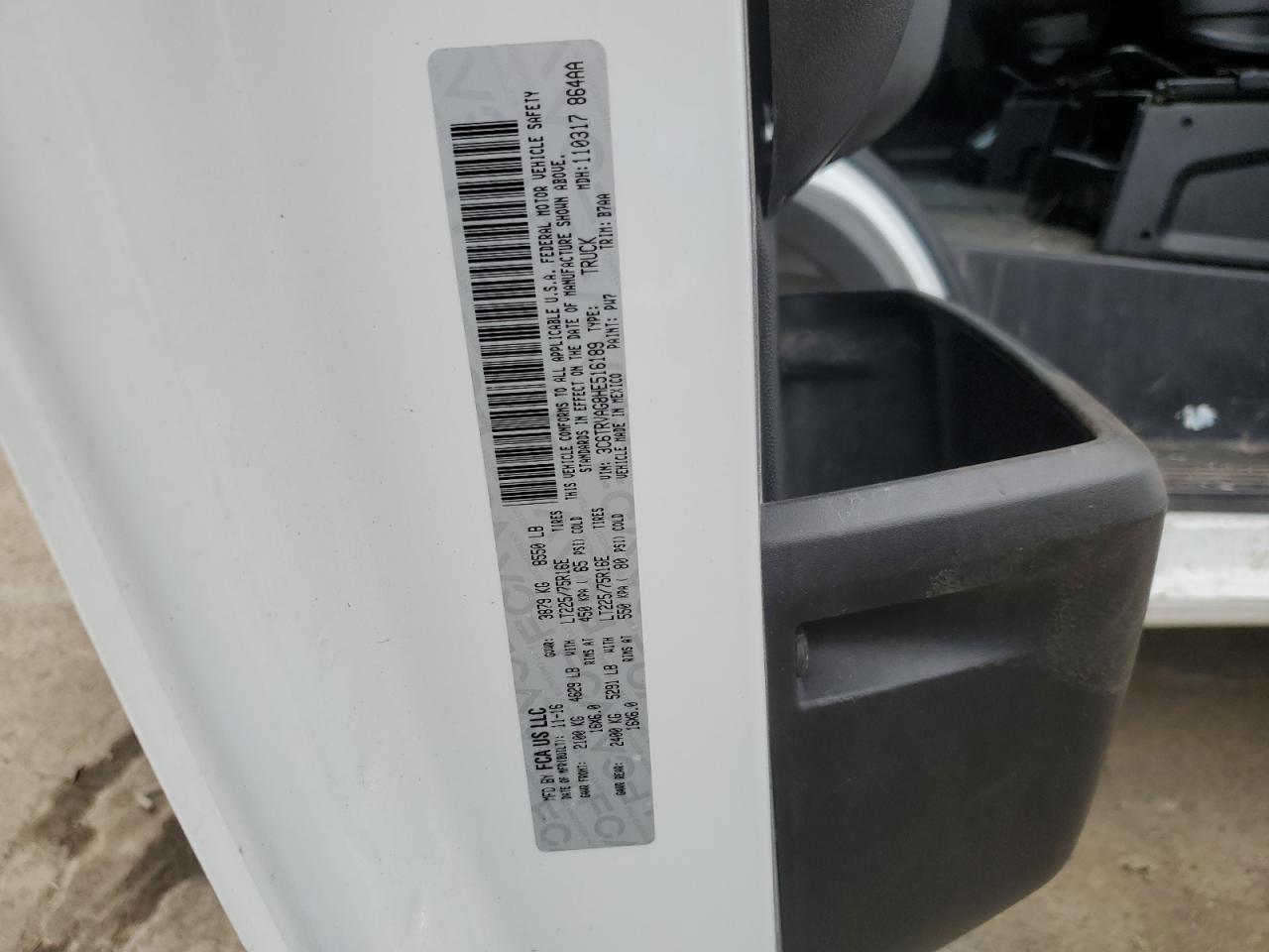 2017 Ram Promaster 1500 1500 Standard VIN: 3C6TRVAG8HE516189 Lot: 86986455