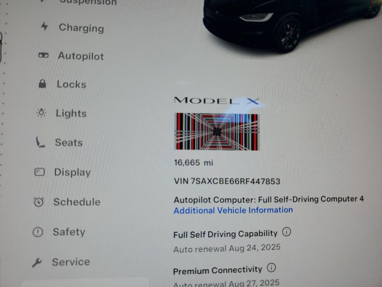 2024 Tesla Model X VIN: 7SAXCBE66RF447853 Lot: 68487645