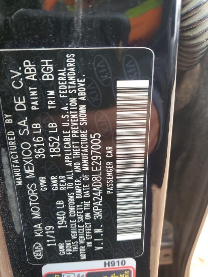 2020 Kia Rio Lx VIN: 3KPA24AD8LE297005 Lot: 70504425