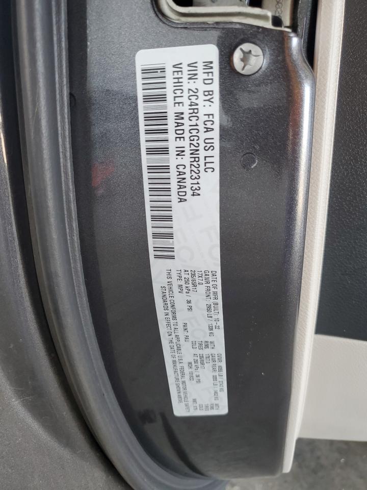 2022 Chrysler Voyager Lx VIN: 2C4RC1CG2NR223134 Lot: 59746805