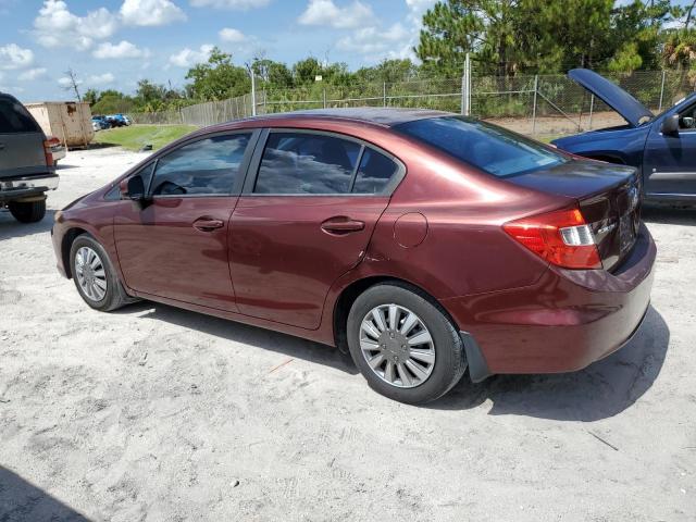 Sedans HONDA CIVIC 2012 Burgundy