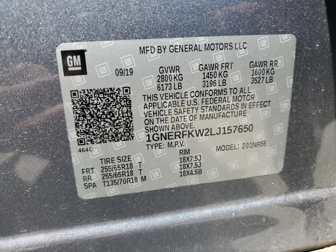 2020 Chevrolet Traverse Ls VIN: 1GNERFKW2LJ157650 Lot: 70367345