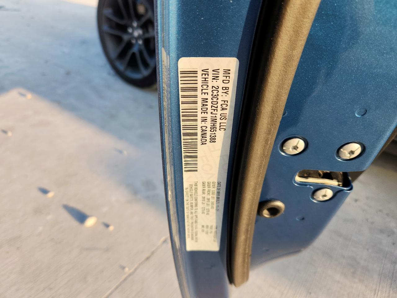 2021 Dodge Challenger R/T Scat Pack VIN: 2C3CDZFJ1MH651388 Lot: 70633705