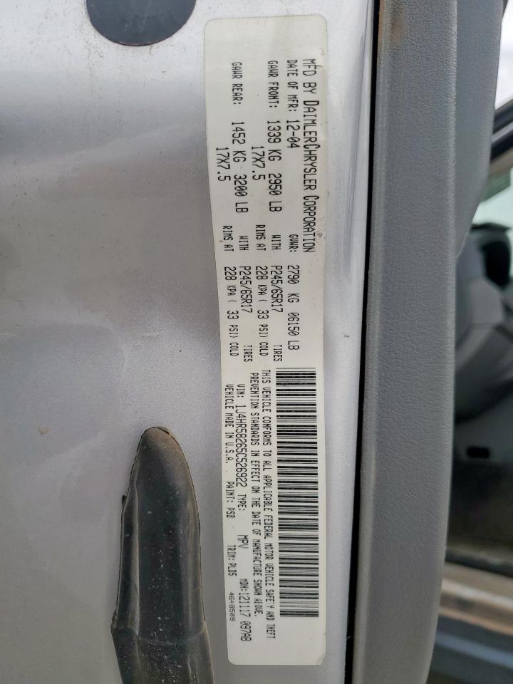 2005 Jeep Grand Cherokee Limited VIN: 1J4HR58265C526929 Lot: 67361385