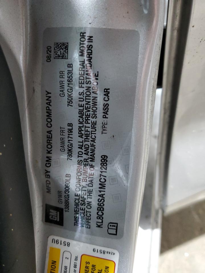 2021 Chevrolet Spark Ls VIN: KL8CB6SA1MC712899 Lot: 67443545