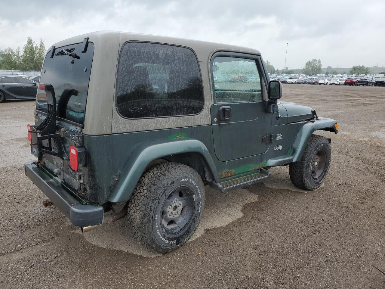 2003 Jeep Wrangler / Tj Sahara green sedan gas 1J4FA59S03P332230 photo #4