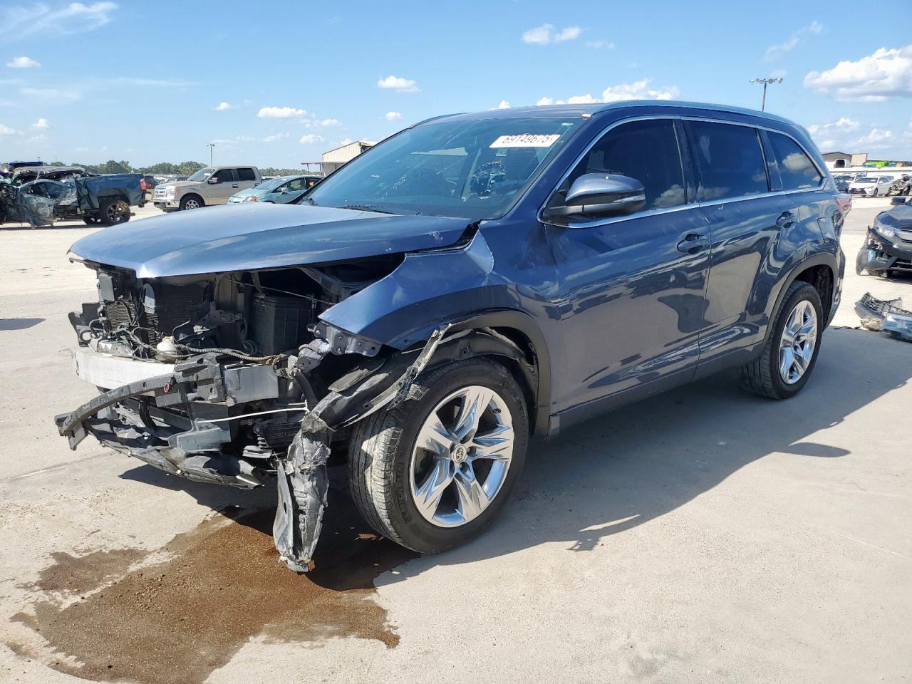 2015 Toyota Highlander Limited blue null gas 5TDYKRFH6FS040426 photo #1