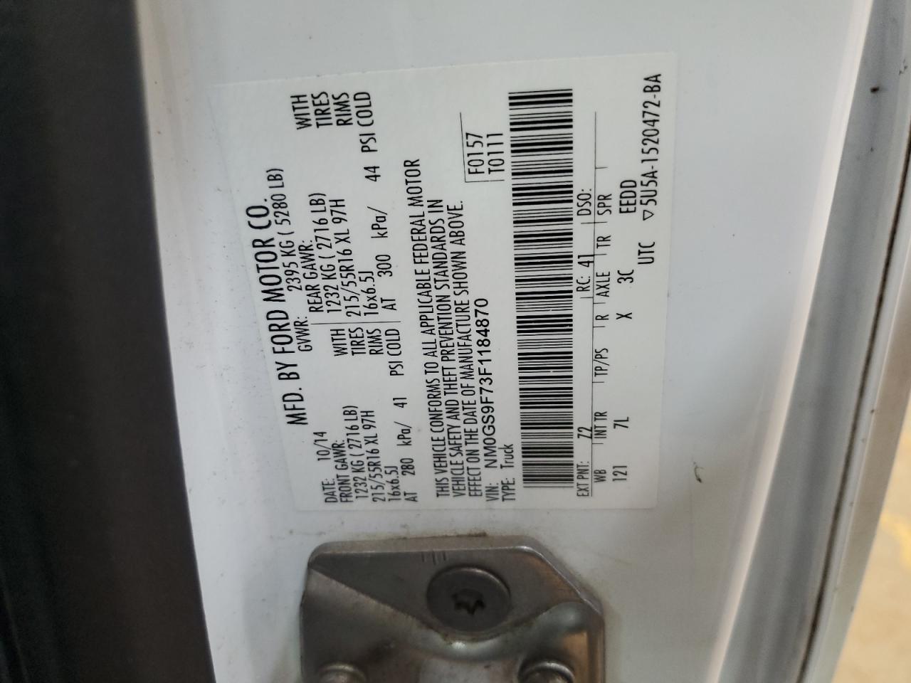 2015 Ford Transit Connect Xlt VIN: NM0GS9F73F1184870 Lot: 80273145