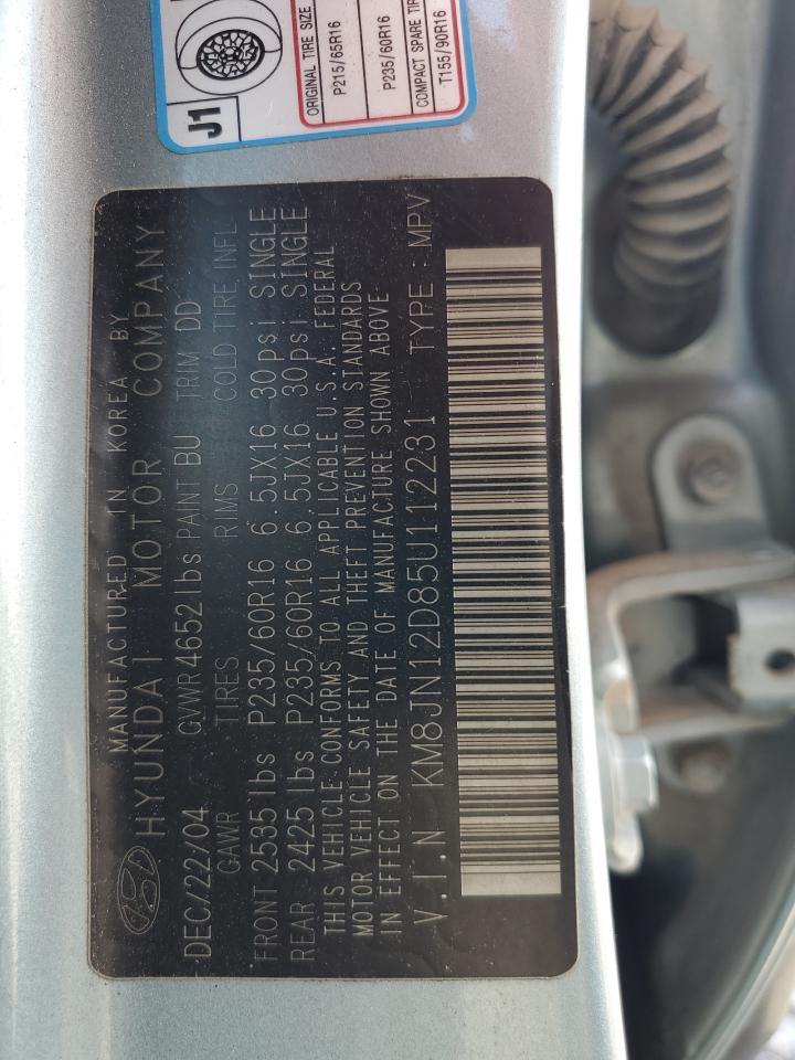 2005 Hyundai Tucson Gls VIN: KM8JN12D85U112231 Lot: 69382125