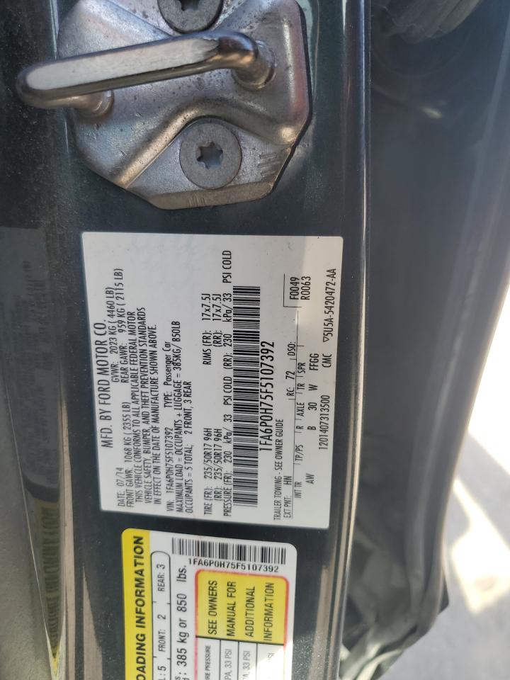 2015 Ford Fusion Se VIN: 1FA6P0H75F5107392 Lot: 69312695