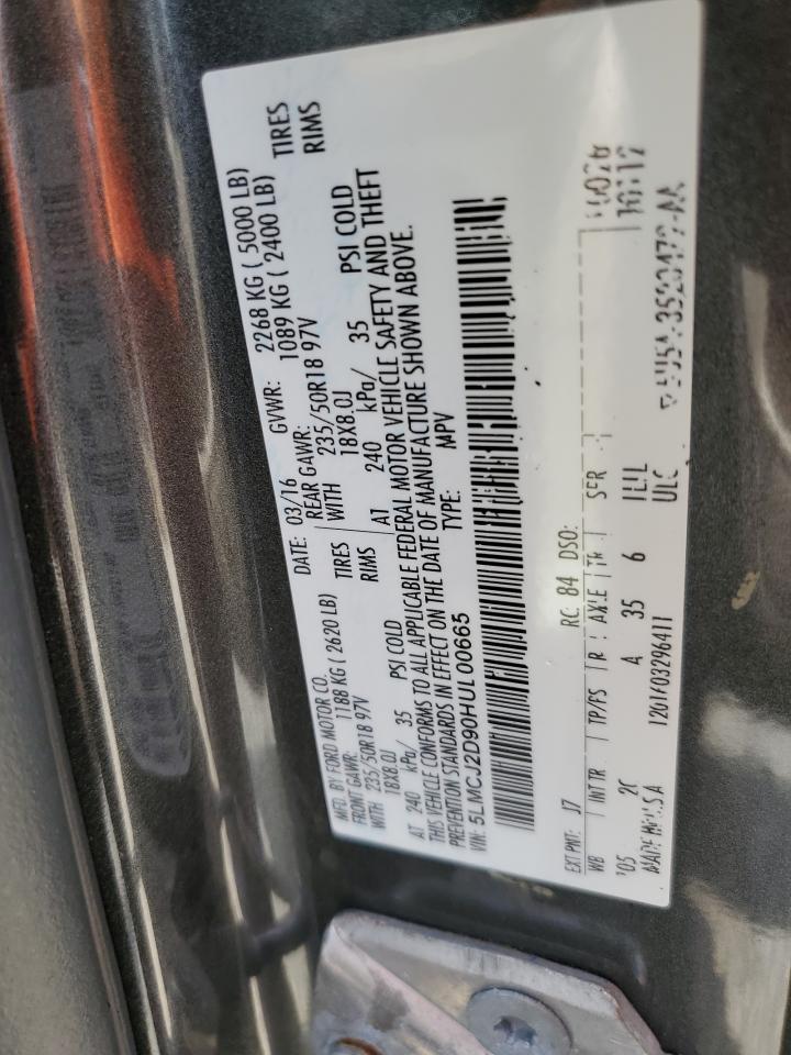 2017 Lincoln Mkc Select VIN: 5LMCJ2D90HUL00665 Lot: 70585265