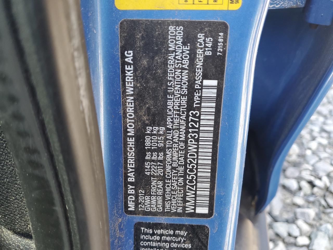 WMWZC5C52DWP31273 2013 Mini Cooper S Countryman