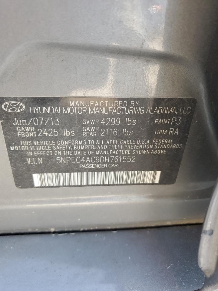 2013 Hyundai Sonata Se VIN: 5NPEC4AC9DH761552 Lot: 69834225