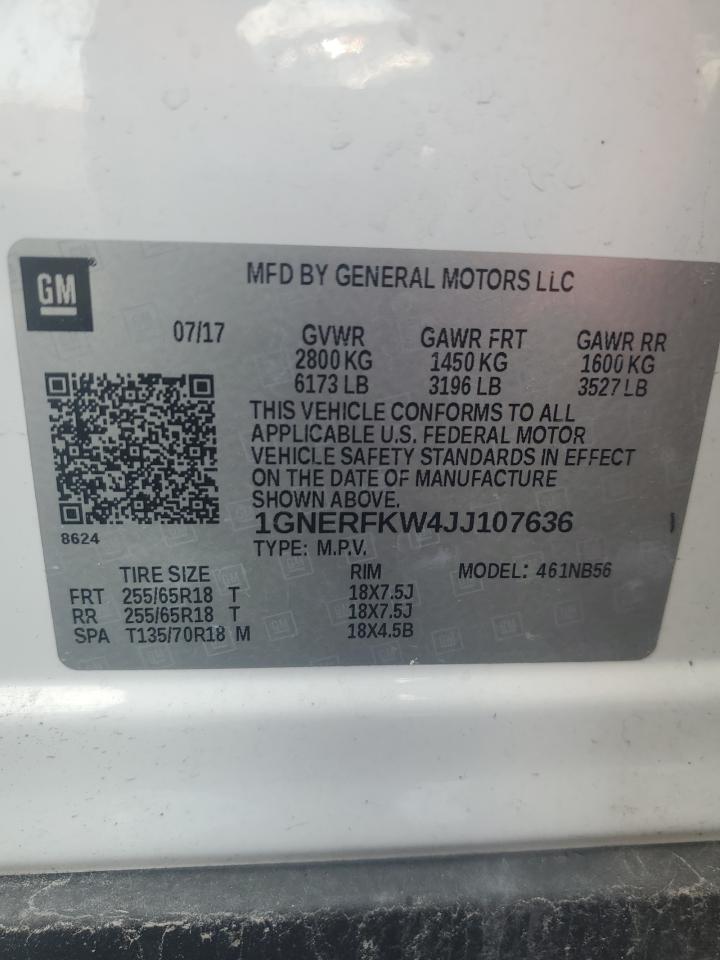 2018 Chevrolet Traverse Ls VIN: 1GNERFKW4JJ107636 Lot: 68114685