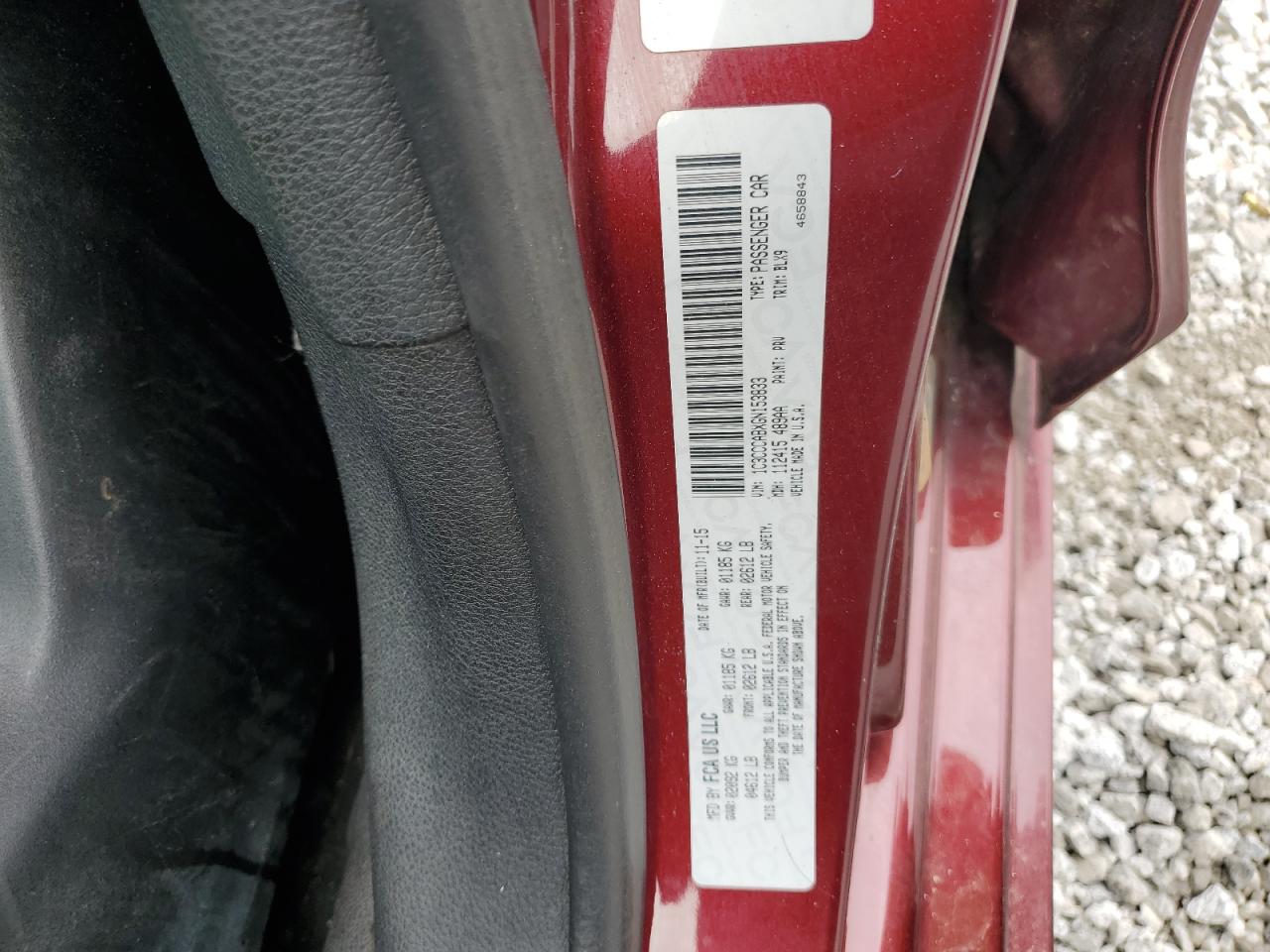 2016 Chrysler 200 Limited VIN: 1C3CCCABXGN153833 Lot: 70523665