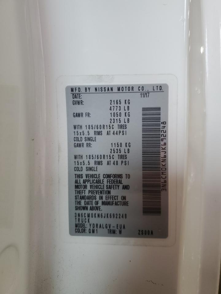 2018 Nissan Nv200 2.5S VIN: 3N6CM0KN6JK692248 Lot: 68171125