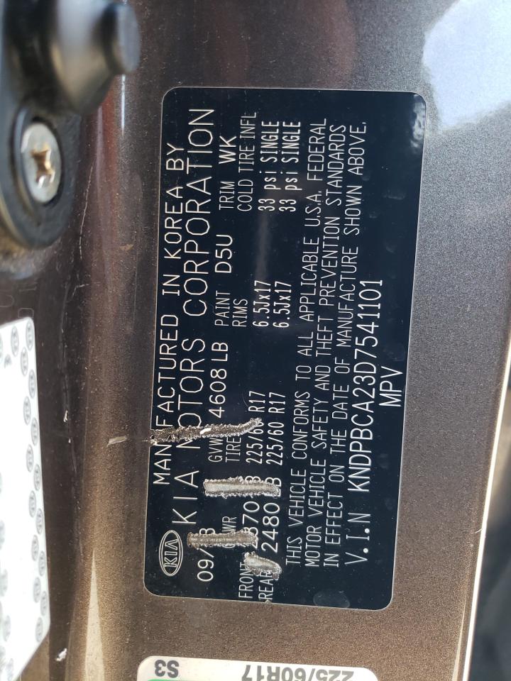 2013 Kia Sportage Lx VIN: KNDPBCA23D7541101 Lot: 70686325