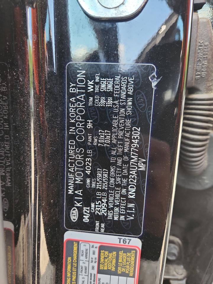 2021 Kia Soul Lx VIN: KNDJ23AU7M7794302 Lot: 70805725