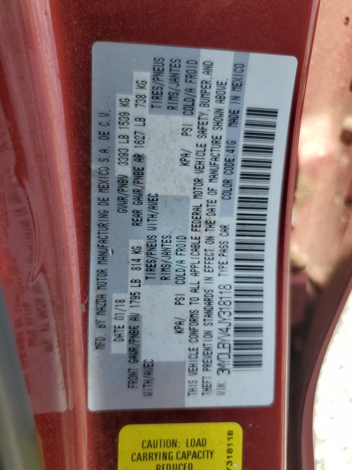 2018 Toyota Yaris Ia VIN: 3MYDLBYV4JY318118 Lot: 70137915