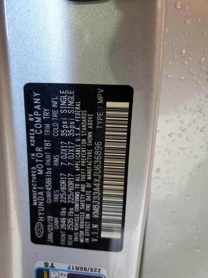 2018 Hyundai Tucson Sel VIN: KM8J33A4XJU636896 Lot: 68919045