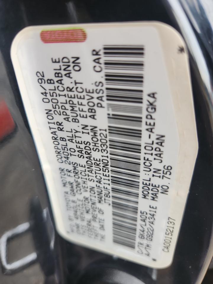 1992 Lexus Ls 400 VIN: JT8UF11E5N0133021 Lot: 69087025