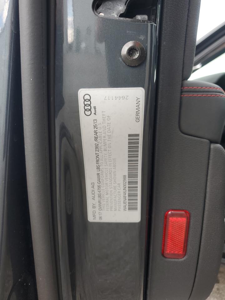 2018 Audi A4 Premium Plus VIN: WAUENAF46JN002988 Lot: 67925995