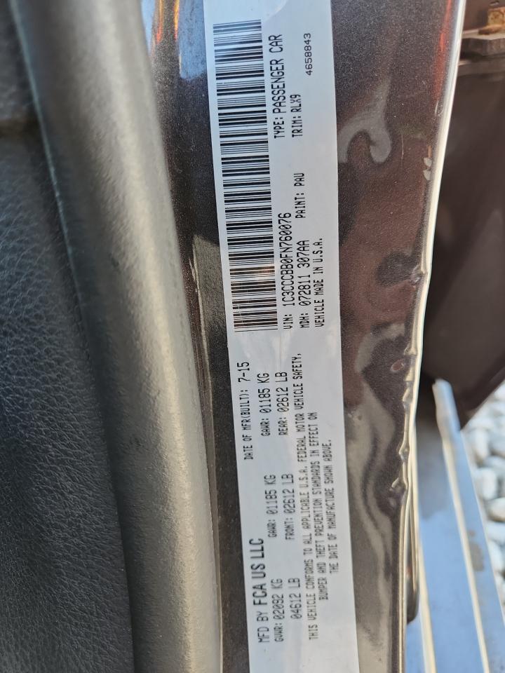 2015 Chrysler 200 S VIN: 1C3CCCBB0FN760076 Lot: 70882655