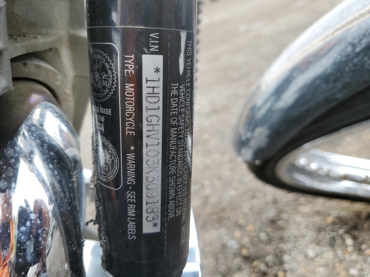 2003 Harley-Davidson Fxd VIN: 1HD1GHV103K309183 Lot: 70255175