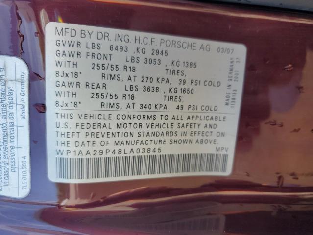 2008 PORSCHE CAYENNE   