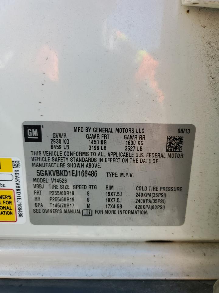 2014 Buick Enclave VIN: 5GAKVBKD1EJ166486 Lot: 70195065