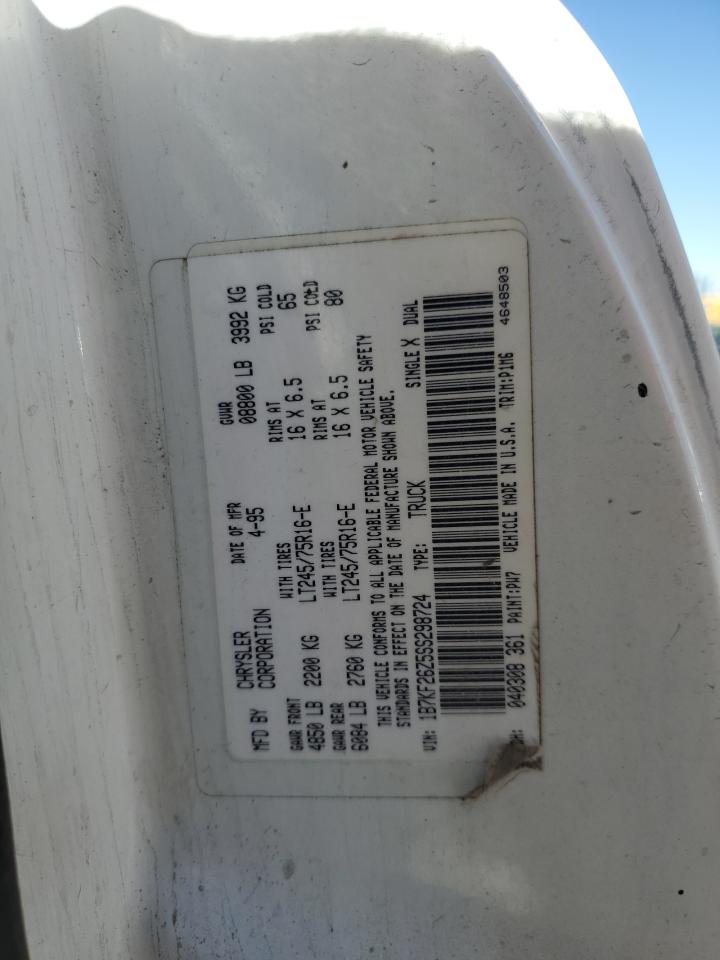 1995 Dodge Ram 2500 VIN: 1B7KF26Z5SS298724 Lot: 69638205