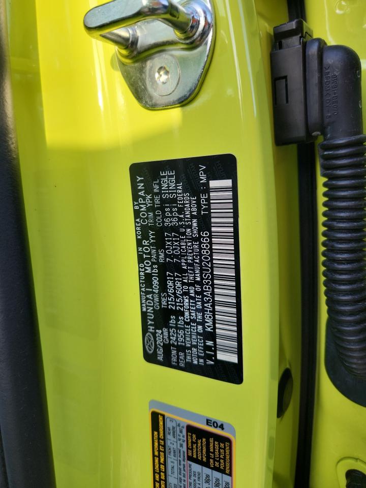 2025 Hyundai Kona Se VIN: KM8HA3AB3SU208866 Lot: 69055675