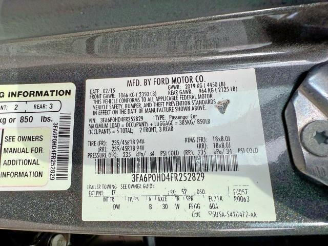 2015 FORD FUSION SE  