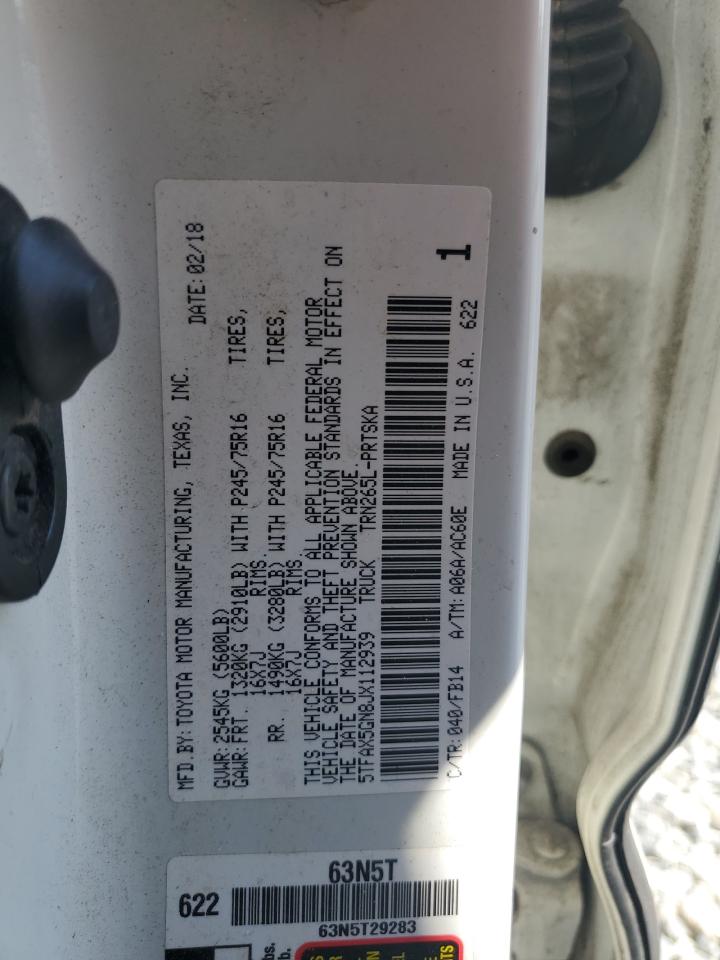 2018 Toyota Tacoma Double Cab VIN: 5TFAX5GN8JX112939 Lot: 70420225