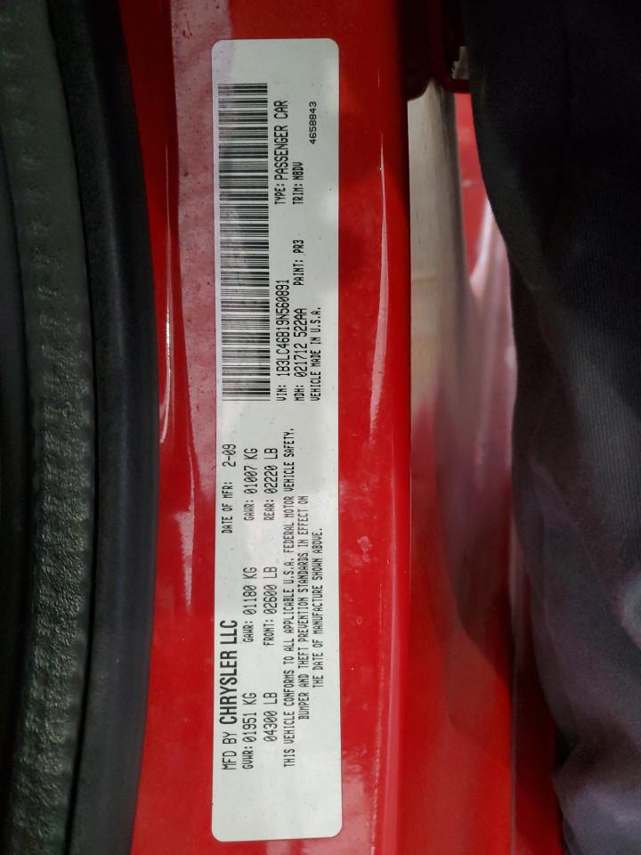 2009 Dodge Avenger Se VIN: 1B3LC46B19N560891 Lot: 63998845