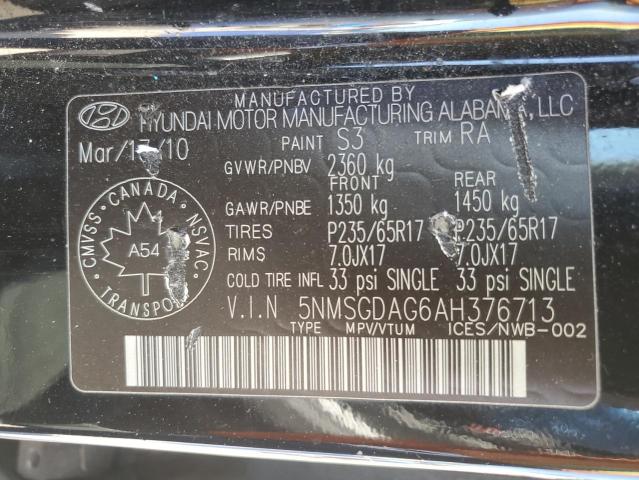 2010 HYUNDAI SANTA FE GLS  