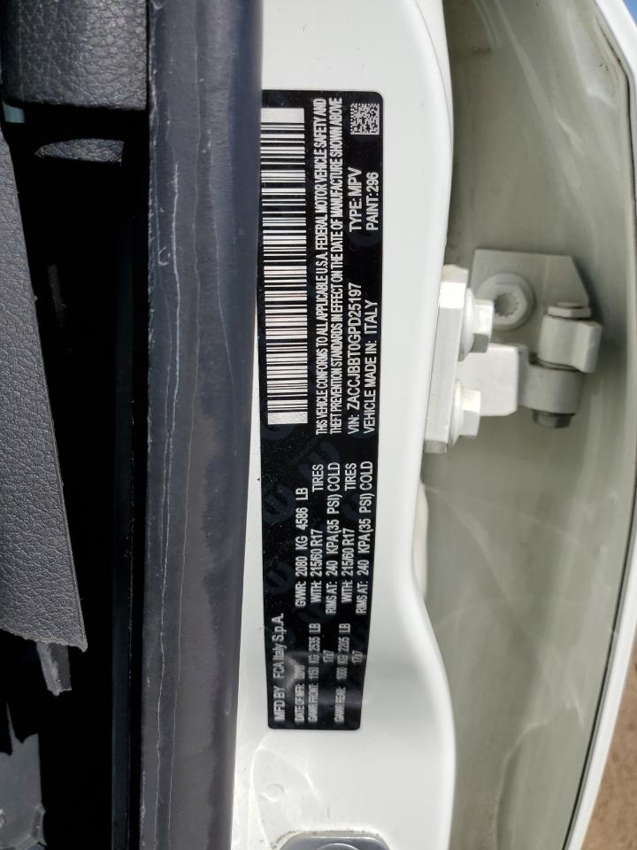 2016 Jeep Renegade Latitude VIN: ZACCJBBT0GPD25197 Lot: 69514615